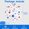 12 Inch Printed Star White Balloons, 50 Pcs Printed Blue Red Star Latex Balloon for 4th of July Decorations Happy Birthday Festival Anniversary Independence Day Decoration Baby Shower Party Supplies